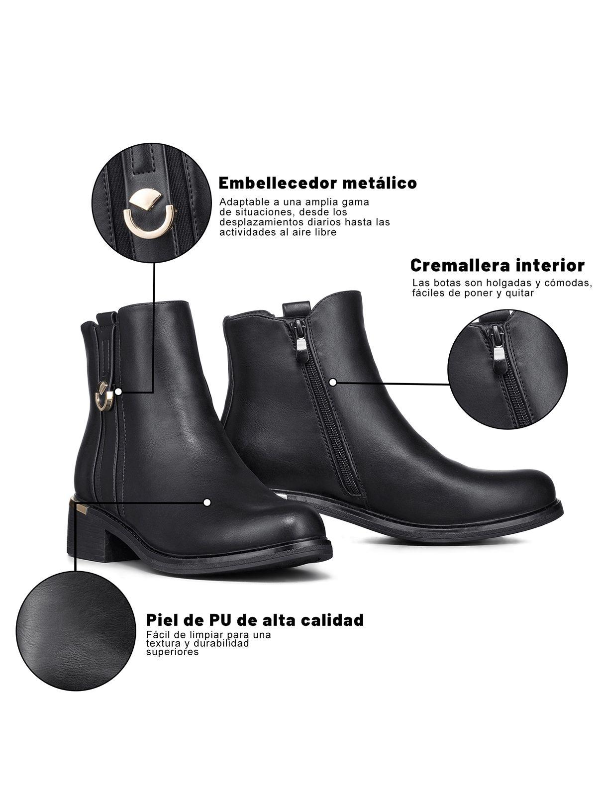 Botin Casual Mujer Eco Cuero Clasico Comodo Weide HX509-6