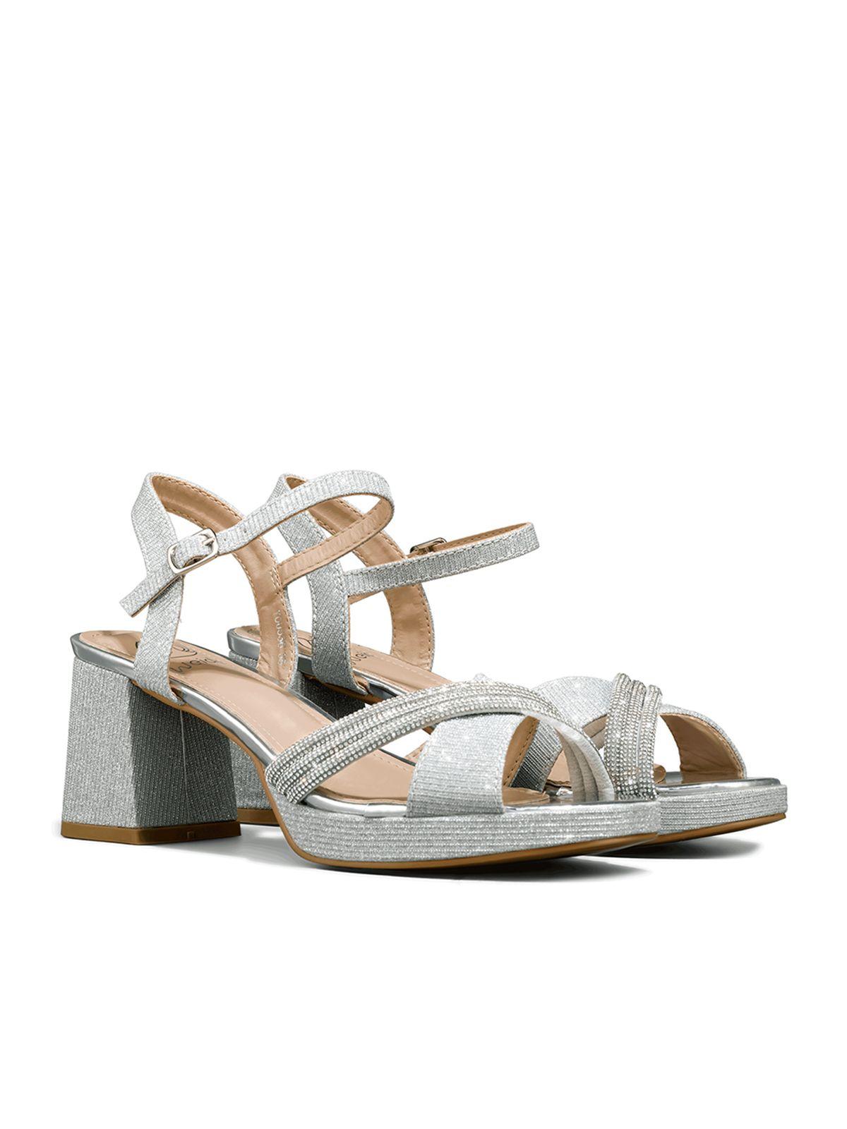 Sandalia Taco De Moda Con Pedrería Mujer Weide You536-2