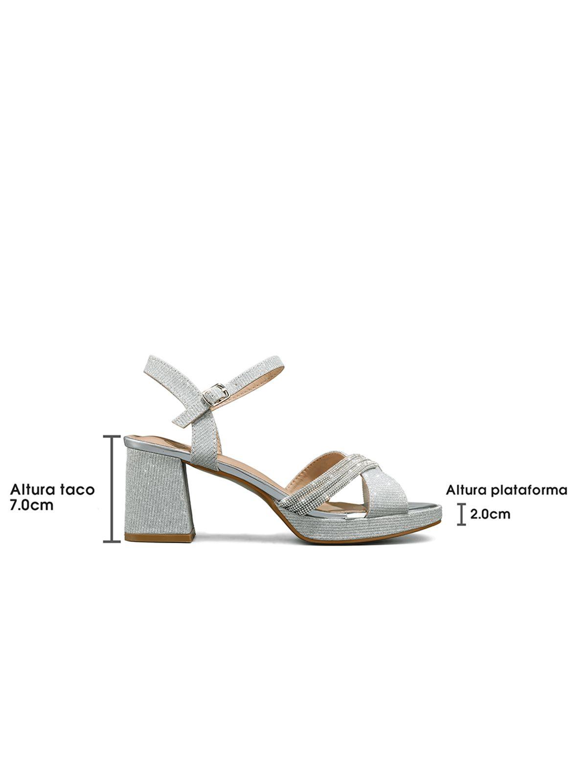 Sandalia Taco De Moda Con Pedrería Mujer Weide You536-3