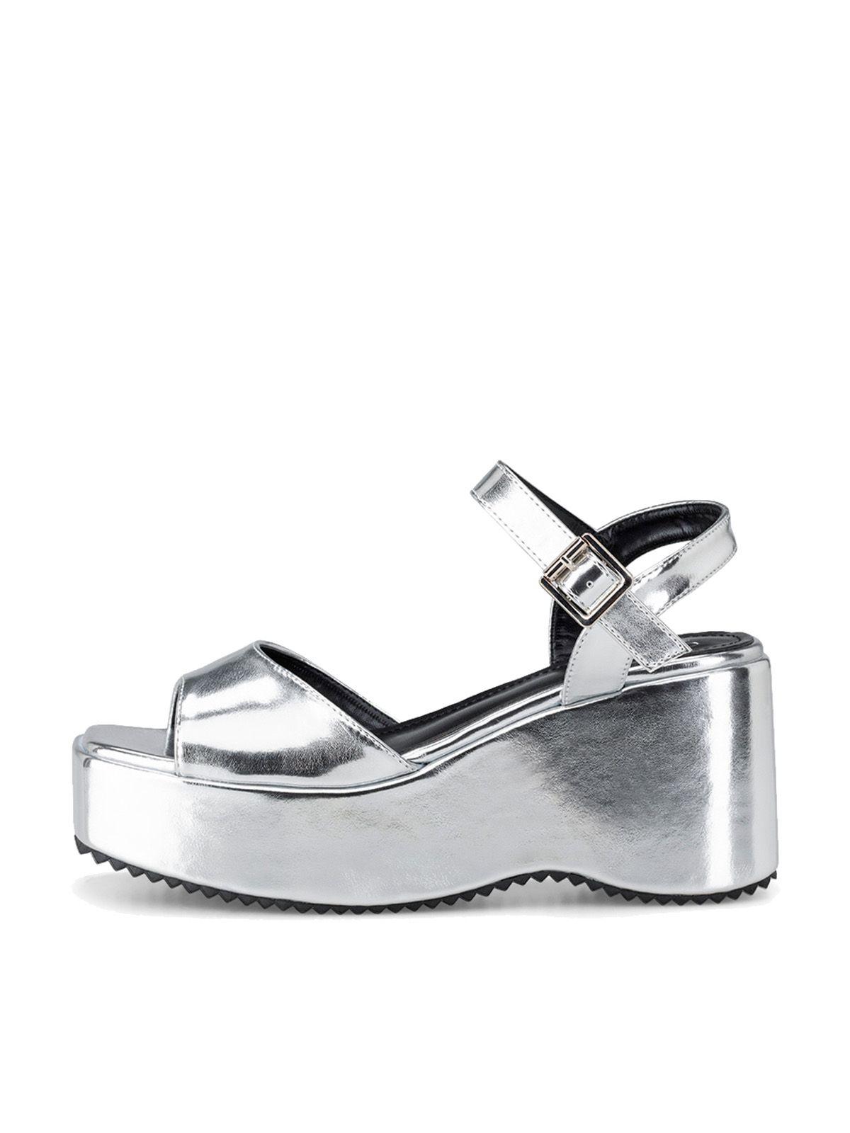 Sandalia Plataforma Plateado Casual LT105 Weide-1