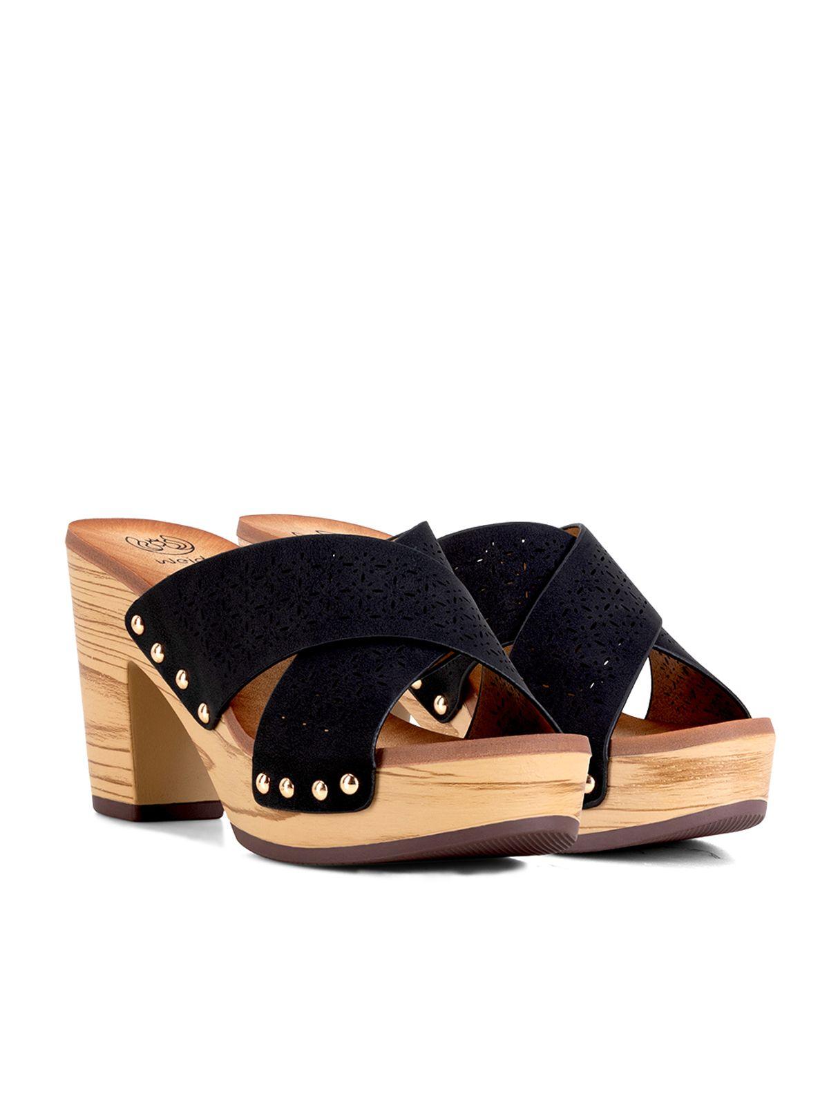 Sandalia Plataforma Negro Casual JS59 Weide-2