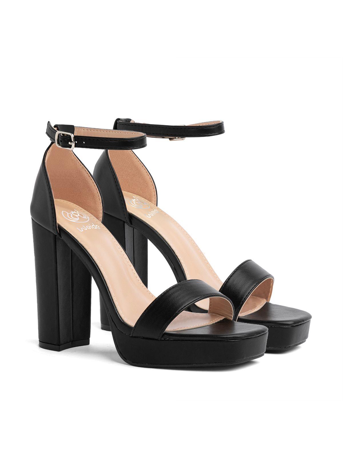 Sandalia Taco Fiesta Negra Mujer Weide YOU189-2