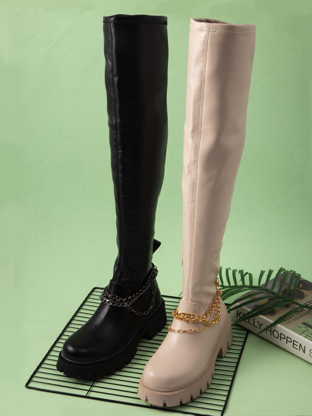 Bota Alanna Beige Weide-4