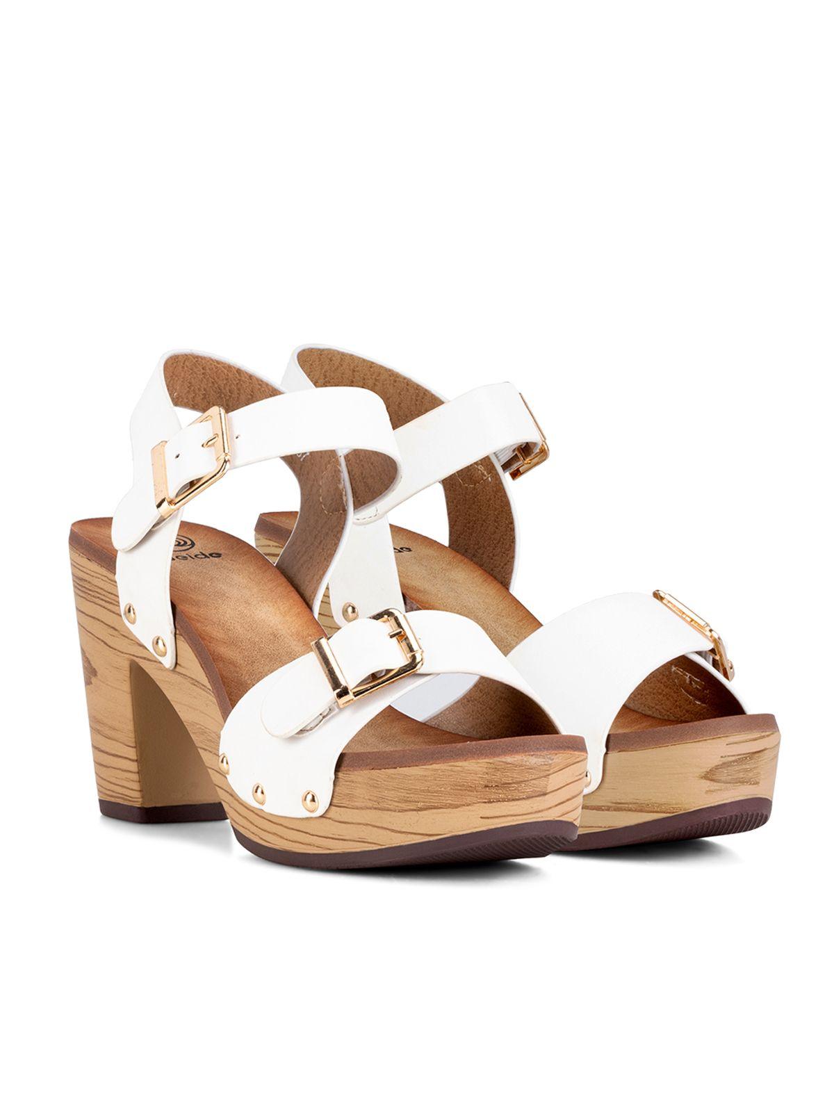 Sandalia Plataforma Blanco Casual JS58 Weide-5