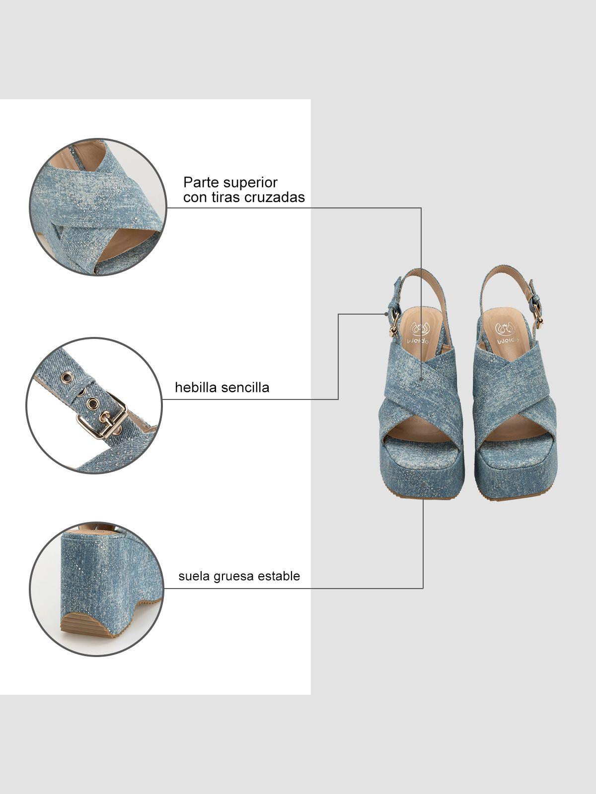 Sandalia Plataforma Celeste Fiesta LT106 Weide-4