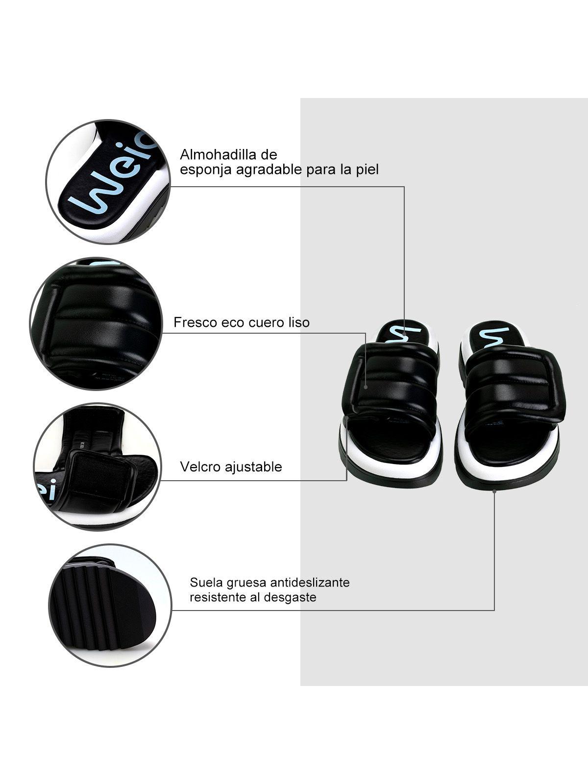 Sandalia Plataforma Negro Casual GH98 Weide-5