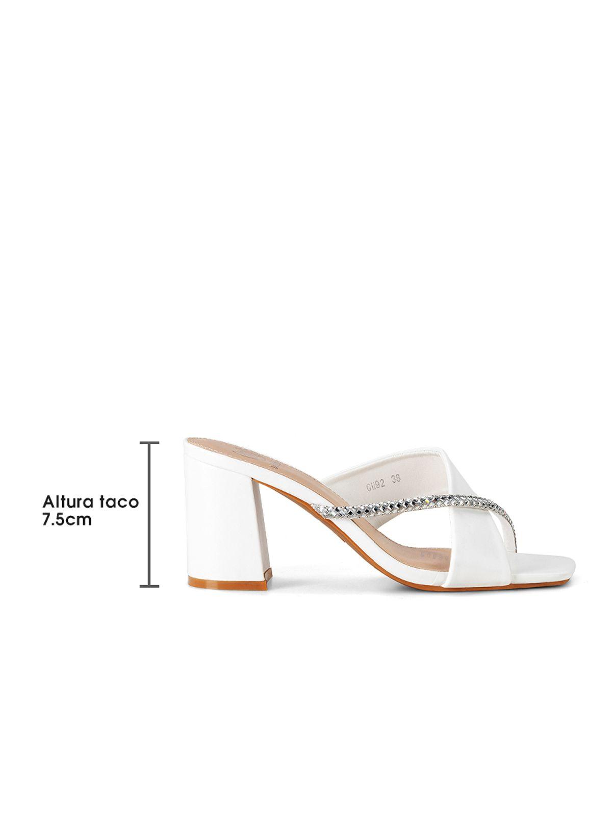 Sandalia Taco  Blanco Fiesta GH92 Weide-4