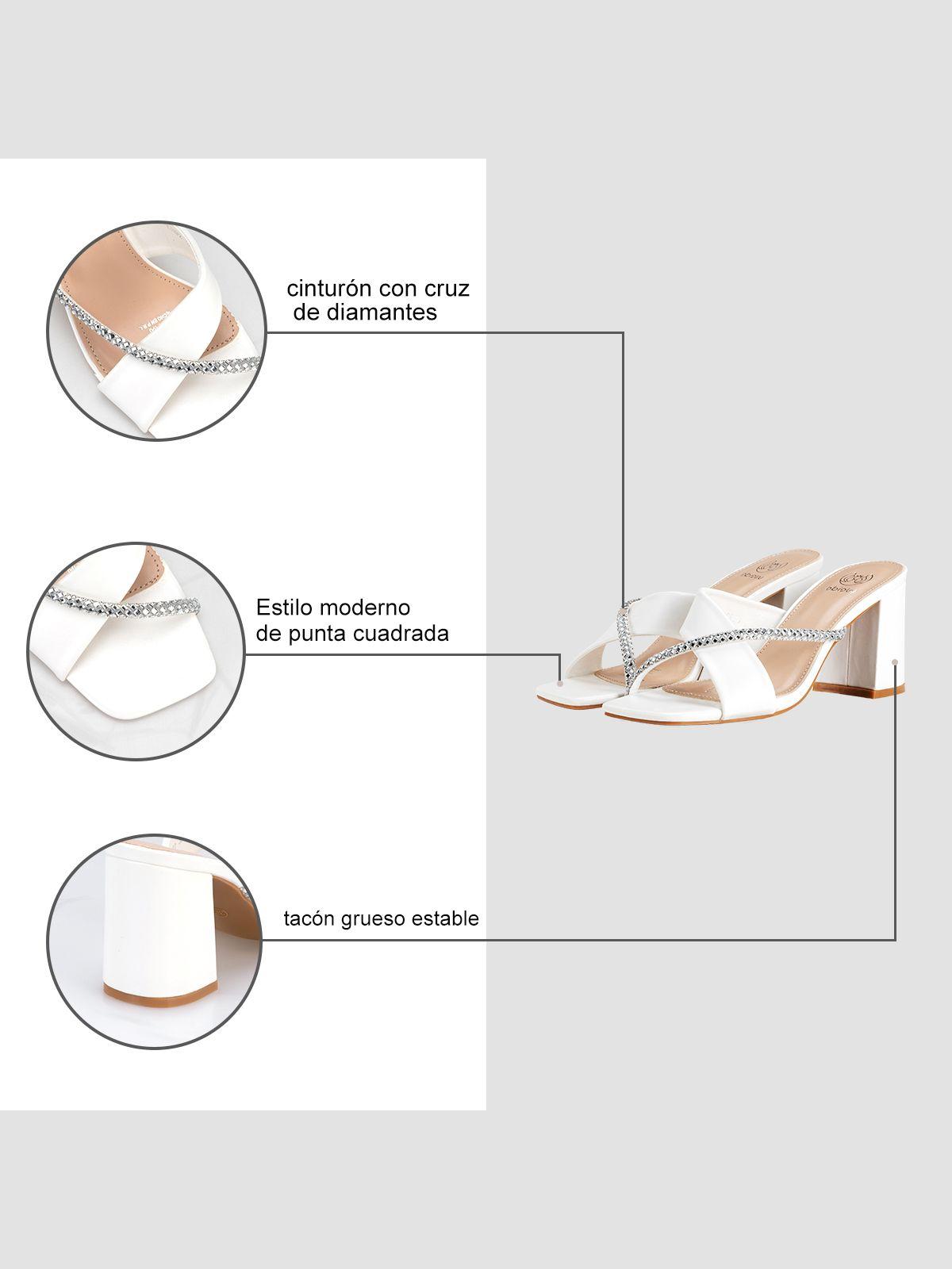 Sandalia Taco  Blanco Fiesta GH92 Weide-5