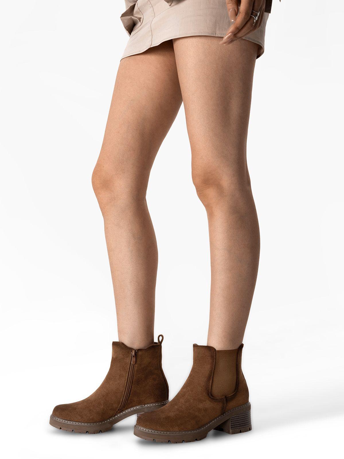 Botín Taco Mujer Outdoor PU Textil Weide ZS81-1