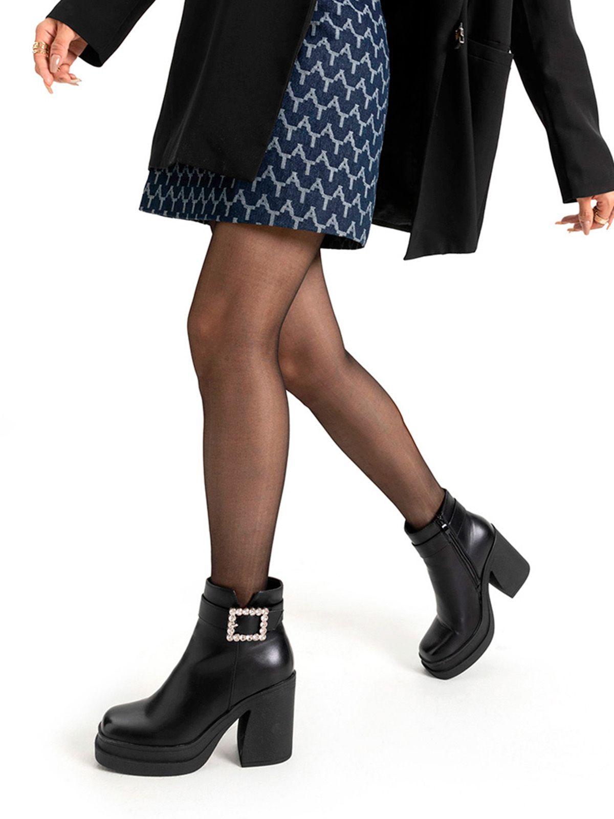 Botin Negro Casual Mujer Weide CZY575-1
