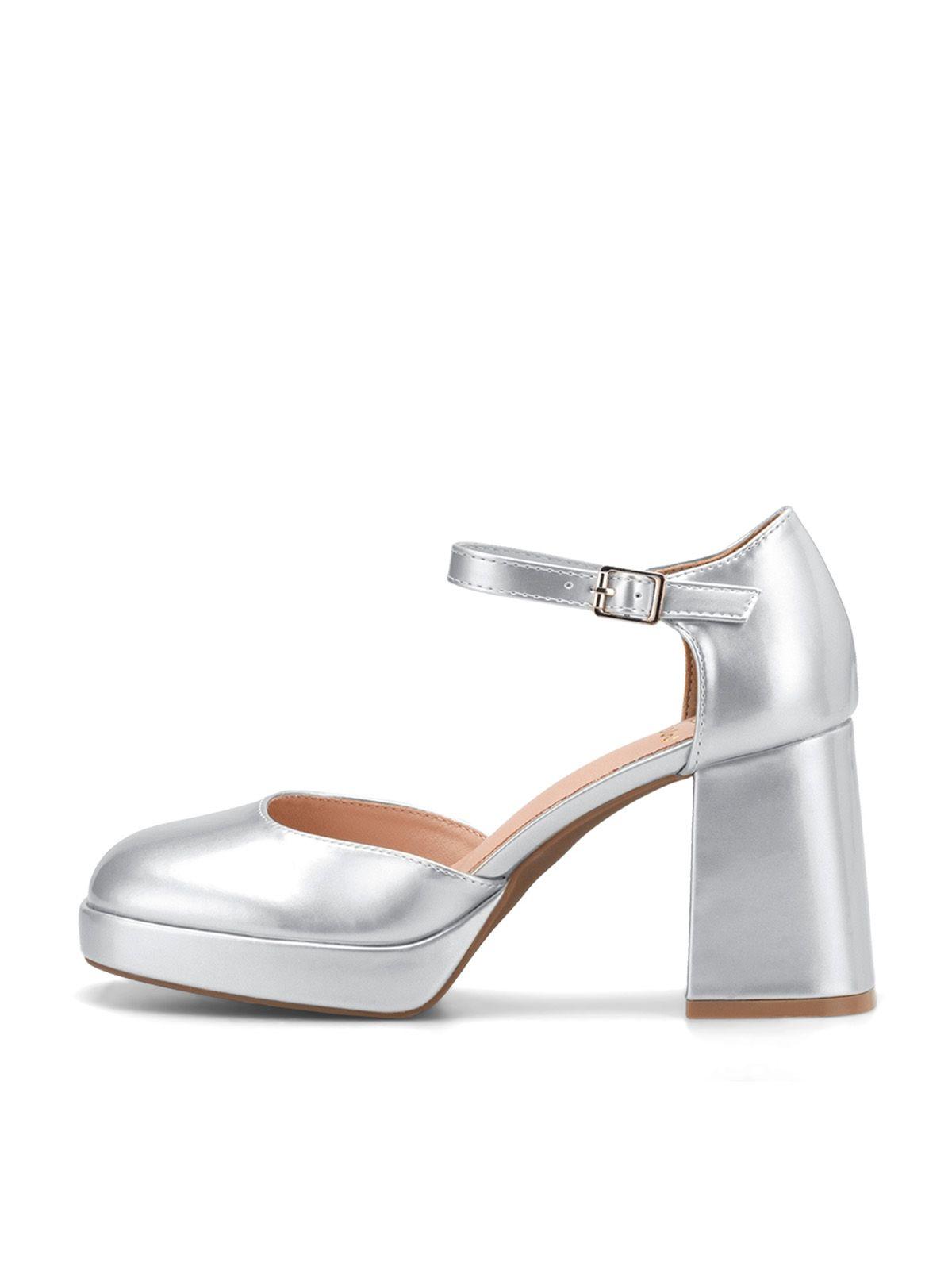 Zapatos Taco Mujer Amalia Plateado Weide-1