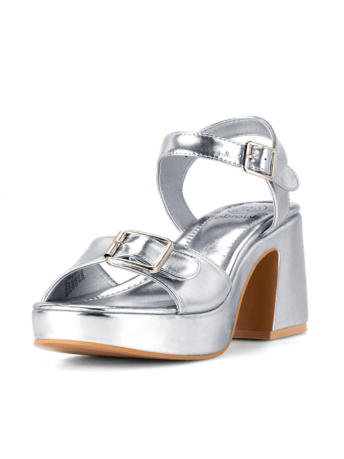 Sandalia Plataforma Plateado Fiesta LT102 Weide-0