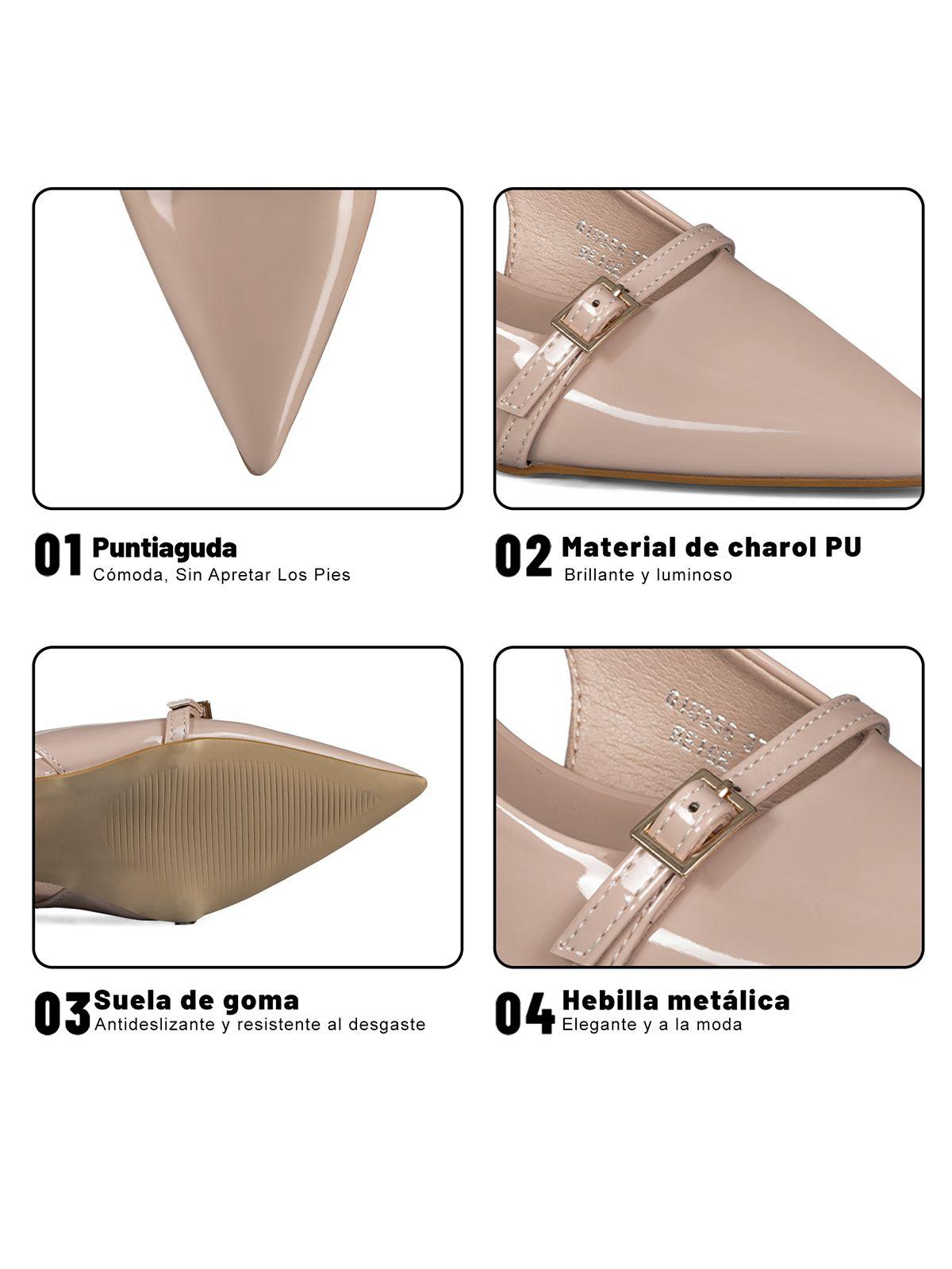 Zapatos Talón Abierto Formal En Punta Mujer Weide QIU356B-8