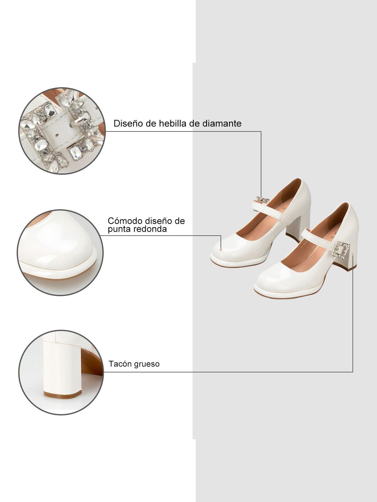 Zapatos Taco Mujer Alma Blanco Weide-4