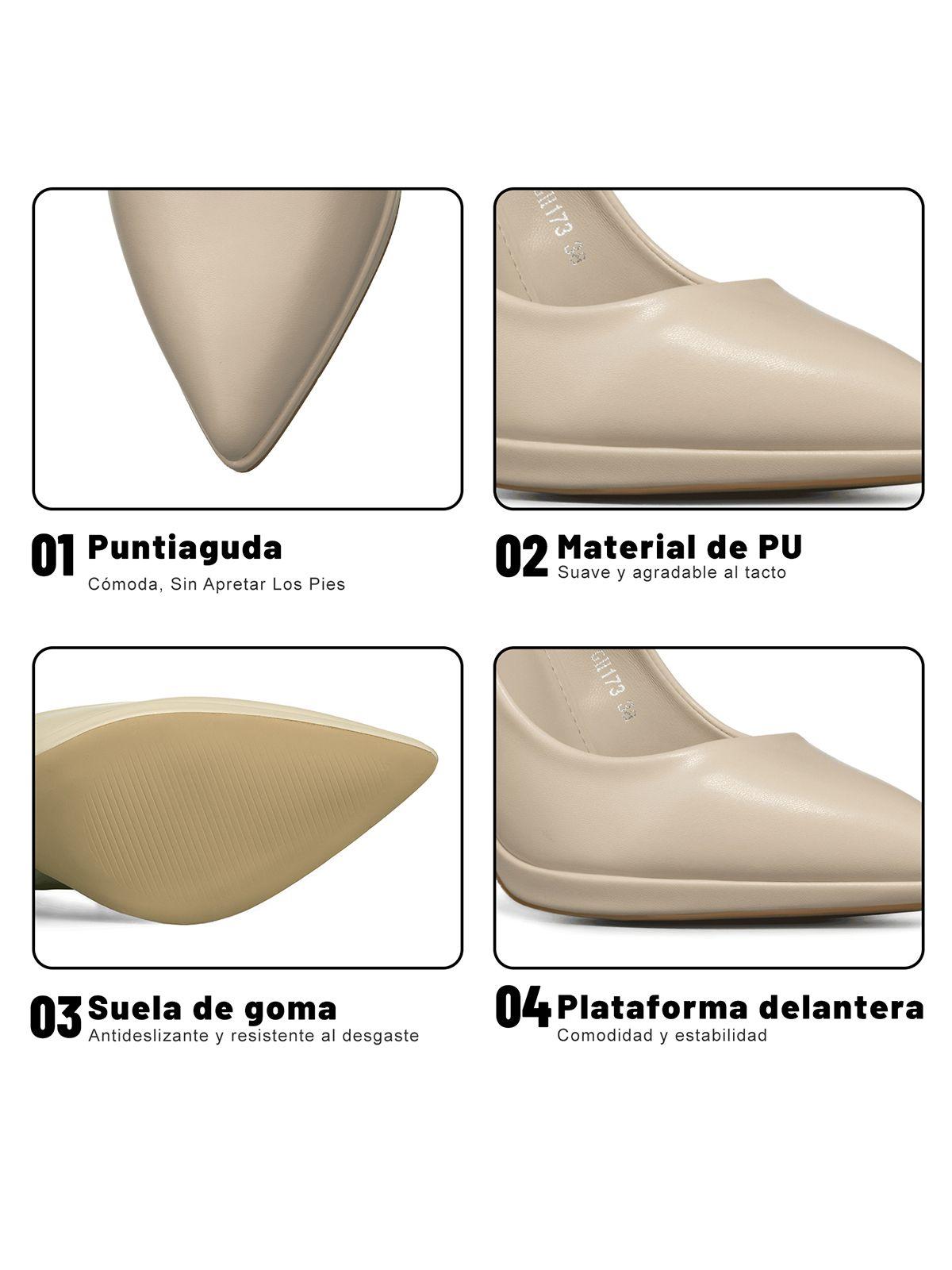 Zapato Taco Alto Elegante En Punta Mujer Weide GH173-6