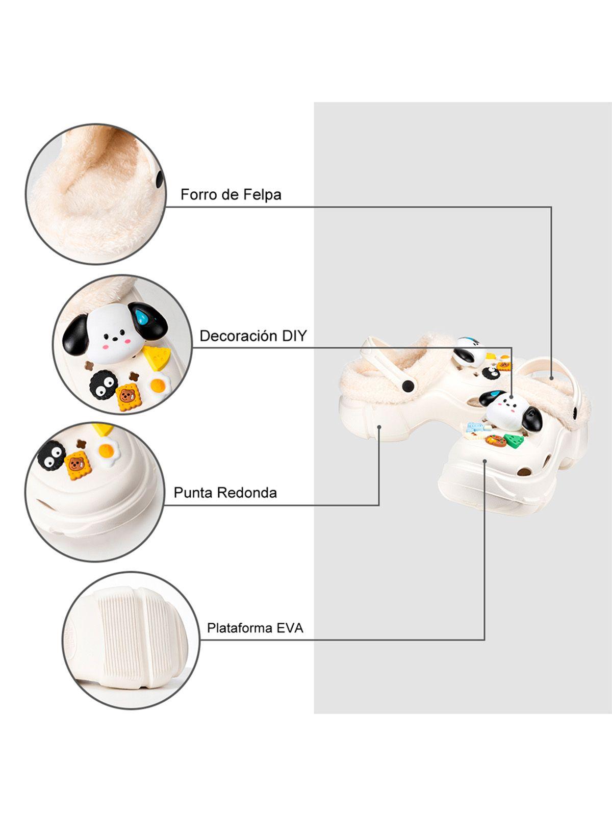Zueco Blanco Casual Mujer Weide GH121-6