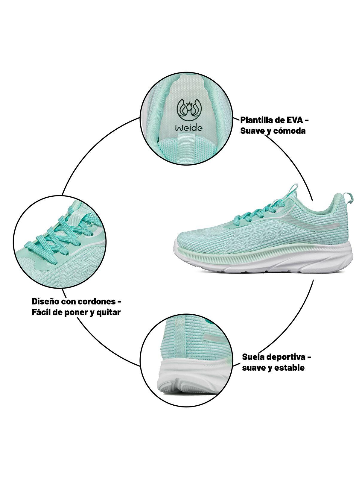 Zapatilla Deportiva Mujer Urbana Con Cordones Weide TFA207-5