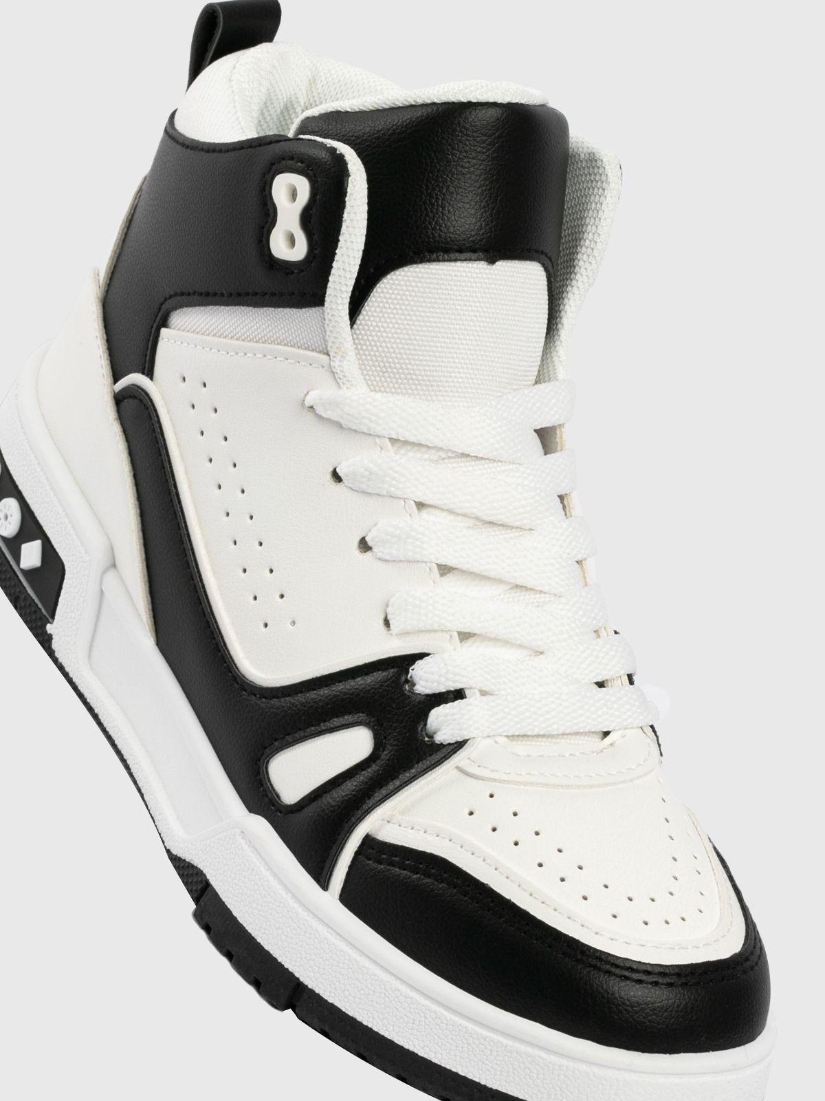 Zapatilla  Mujer Dolores Blanco Negro Weide-4