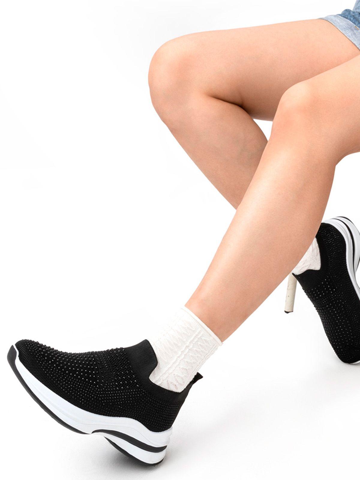 Zapatilla Negro Casual Mujer Weide TFA197-1