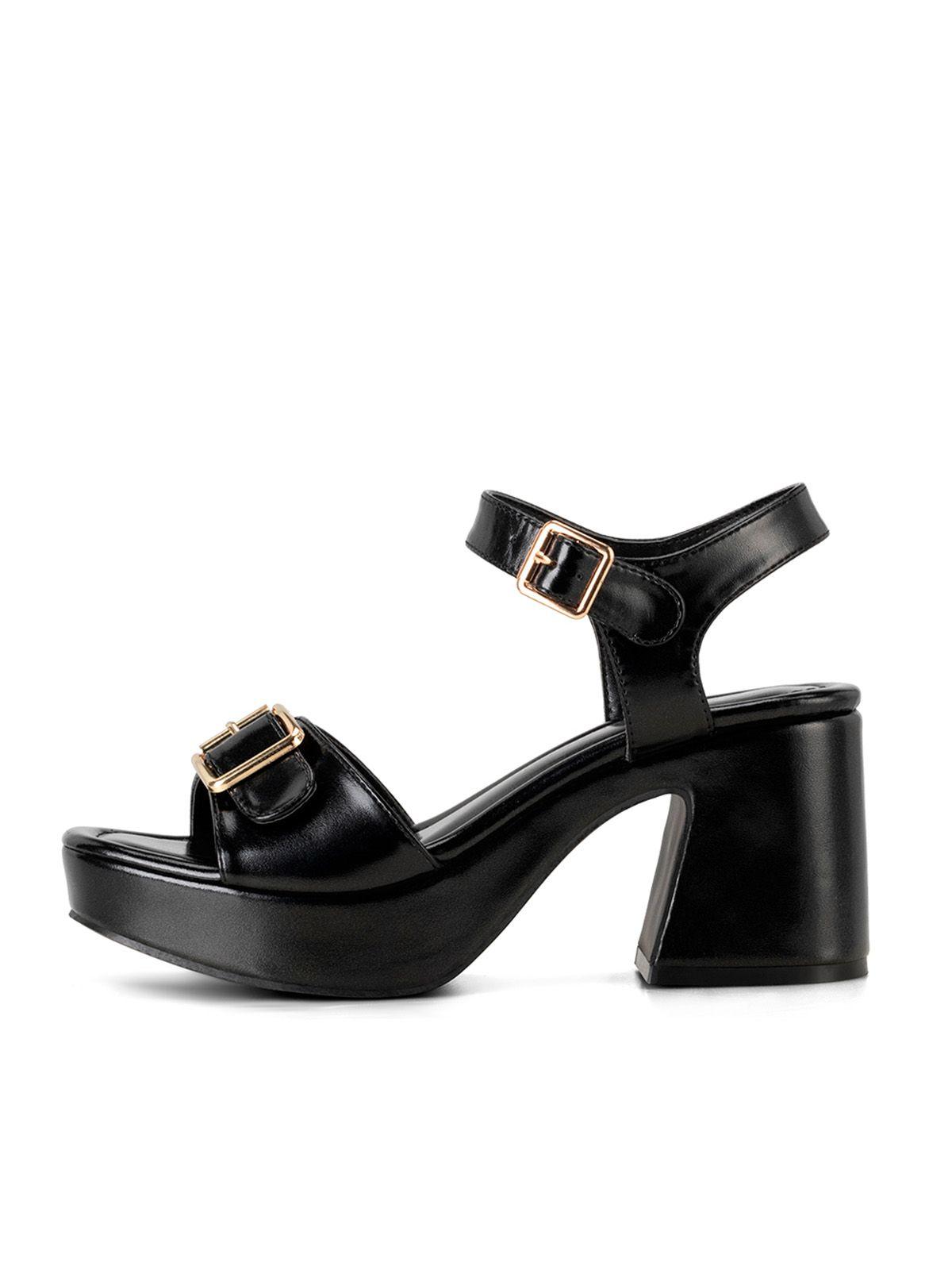 Sandalia Plataforma Negro Fiesta LT102 Weide-1