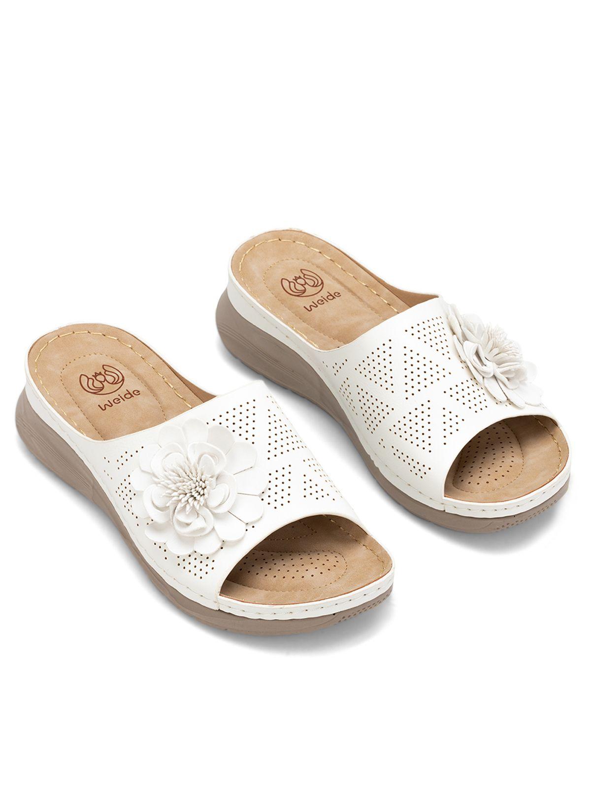 Sandalia Plataforma Blanco Casual JS50 Weide-2