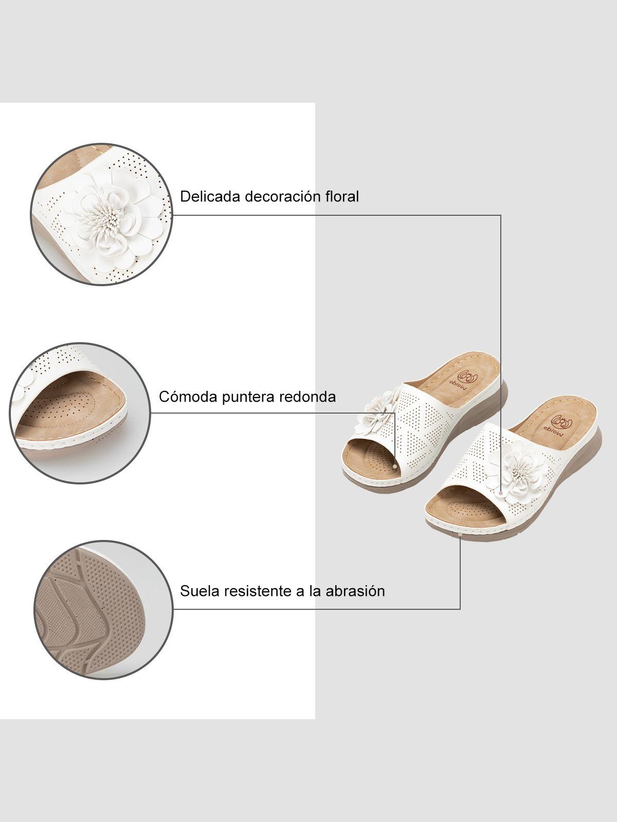 Sandalia Plataforma Blanco Casual JS50 Weide-5