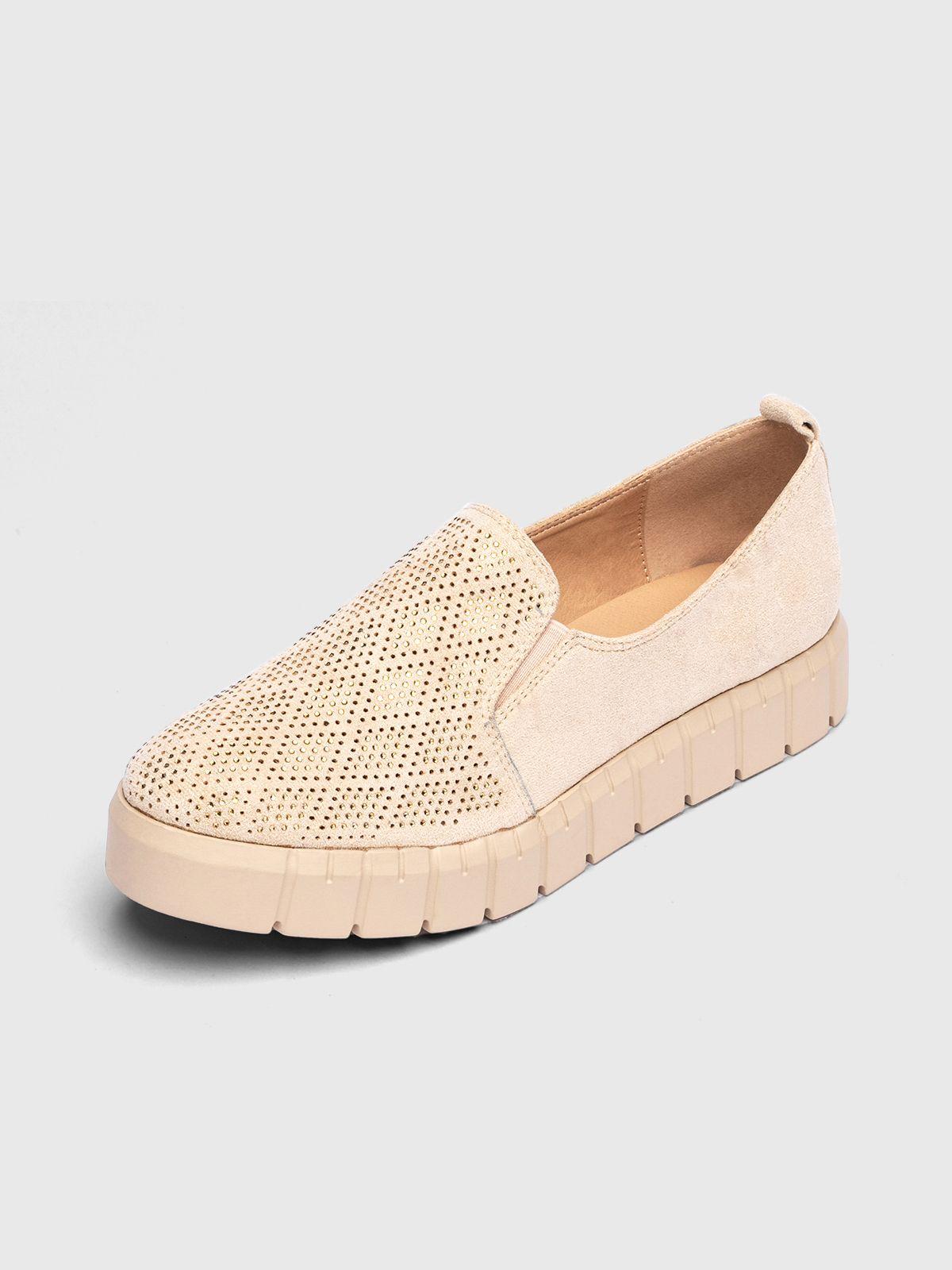 Zapatilla  Mujer Abrilera Beige Weide-0