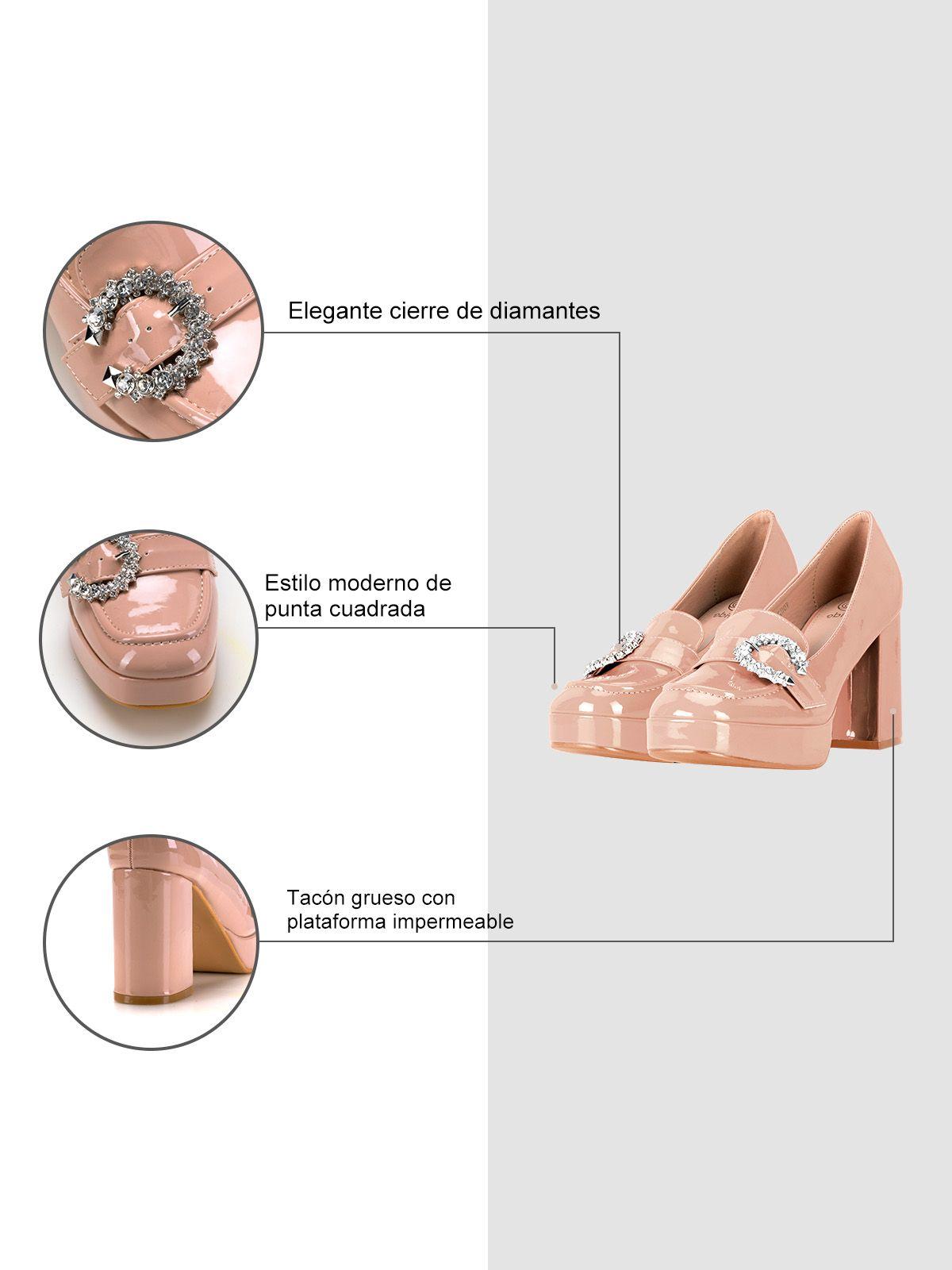 Zapatos Taco Alto Beige casual YOU226 Weide-5