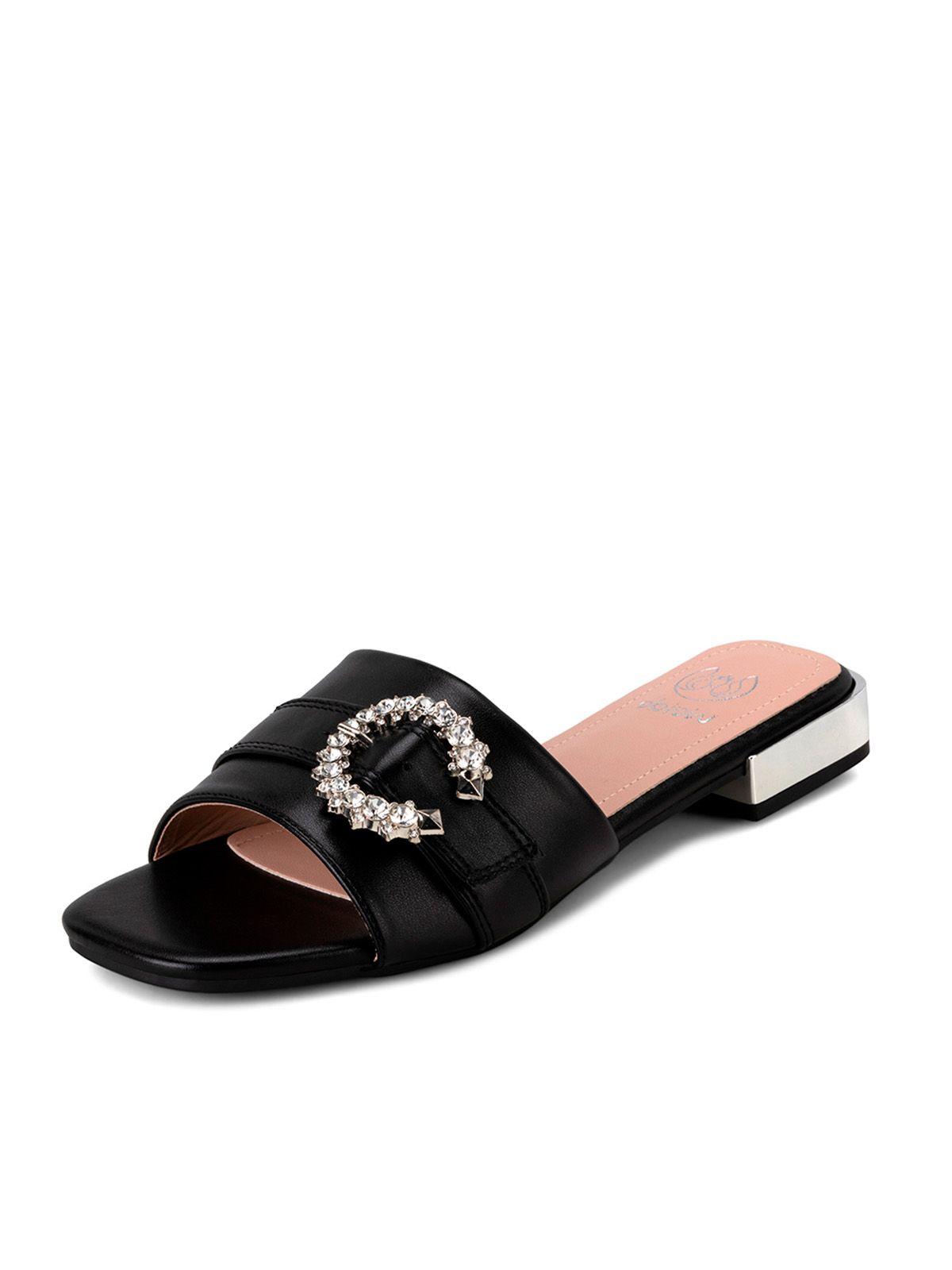 Sandalia Taco Negro Casual QIU306 Weide-0