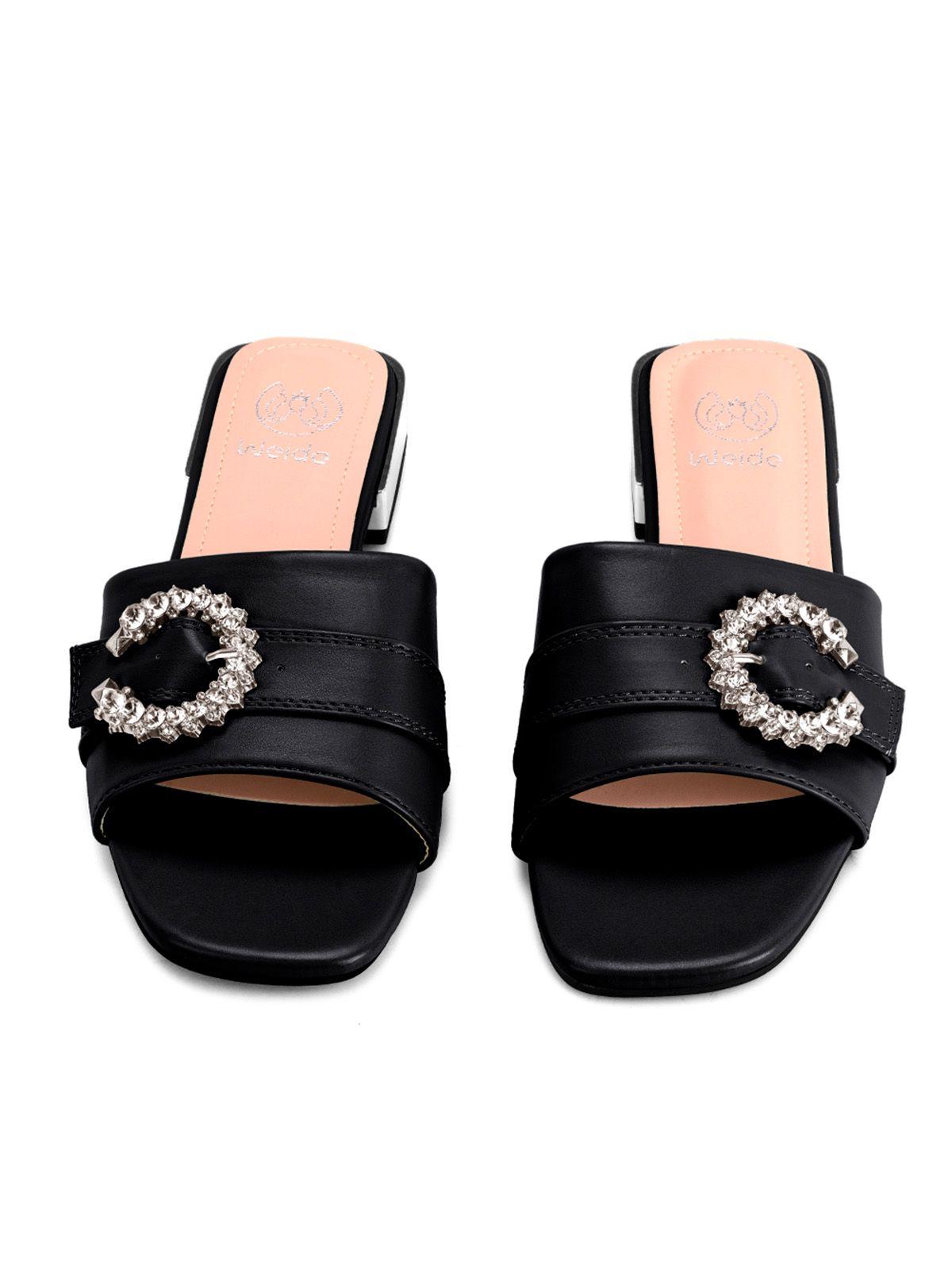 Sandalia Taco Negro Casual QIU306 Weide-2