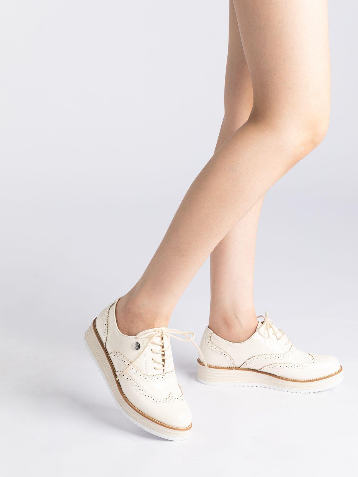 Mocasin Mujer Edith Blanco Weide-1