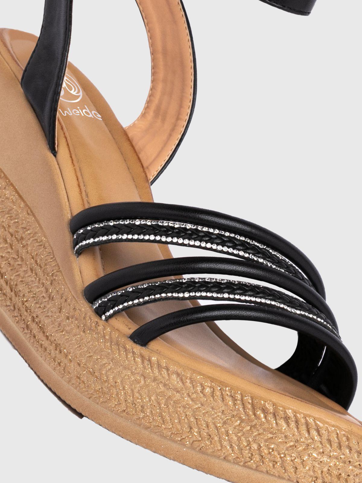 Sandalia Mujer Melanie Negro Weide-5