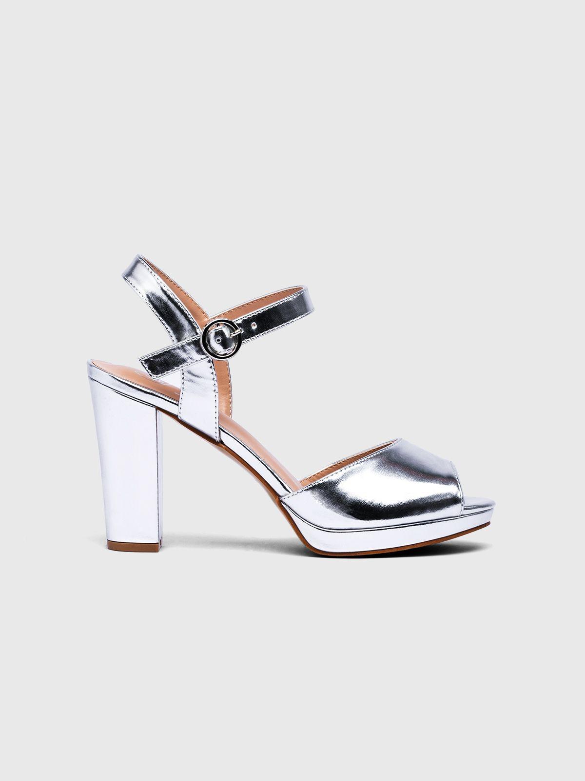 Sandalia Taco Plateado Fiesta YOU198 Weide-2