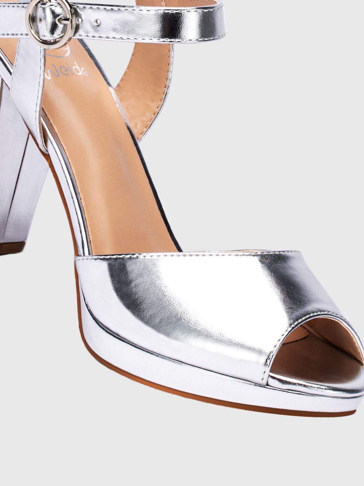 Sandalia Taco Plateado Fiesta YOU198 Weide-5