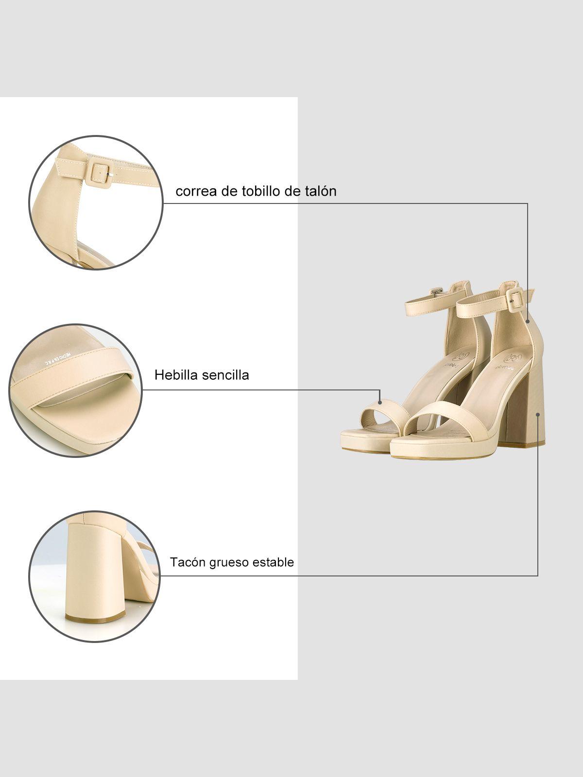 Sandalia Taco  Beige Fiesta GH97 Weide-5