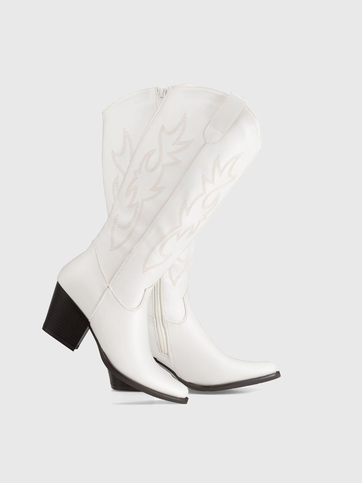 Bota Mujer Cecilia Blanco Weide-4