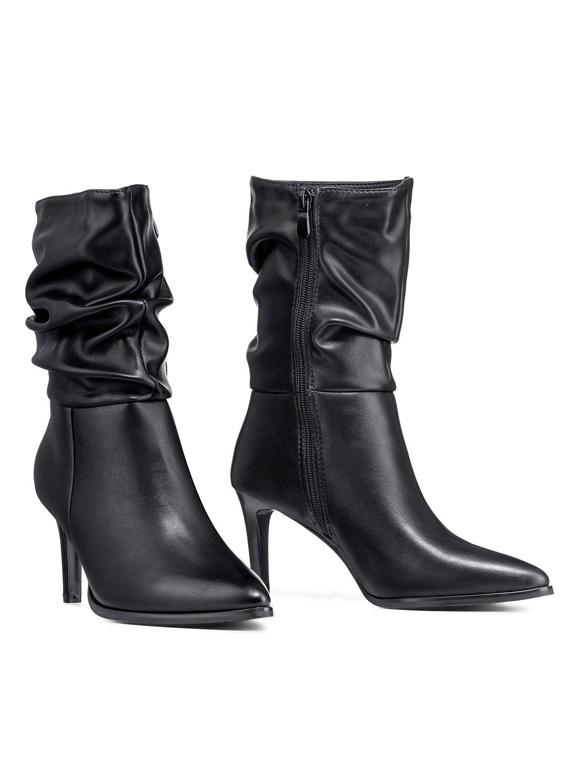 Botín Taco Alto Mujer Urbano PU Weide QBM26-4