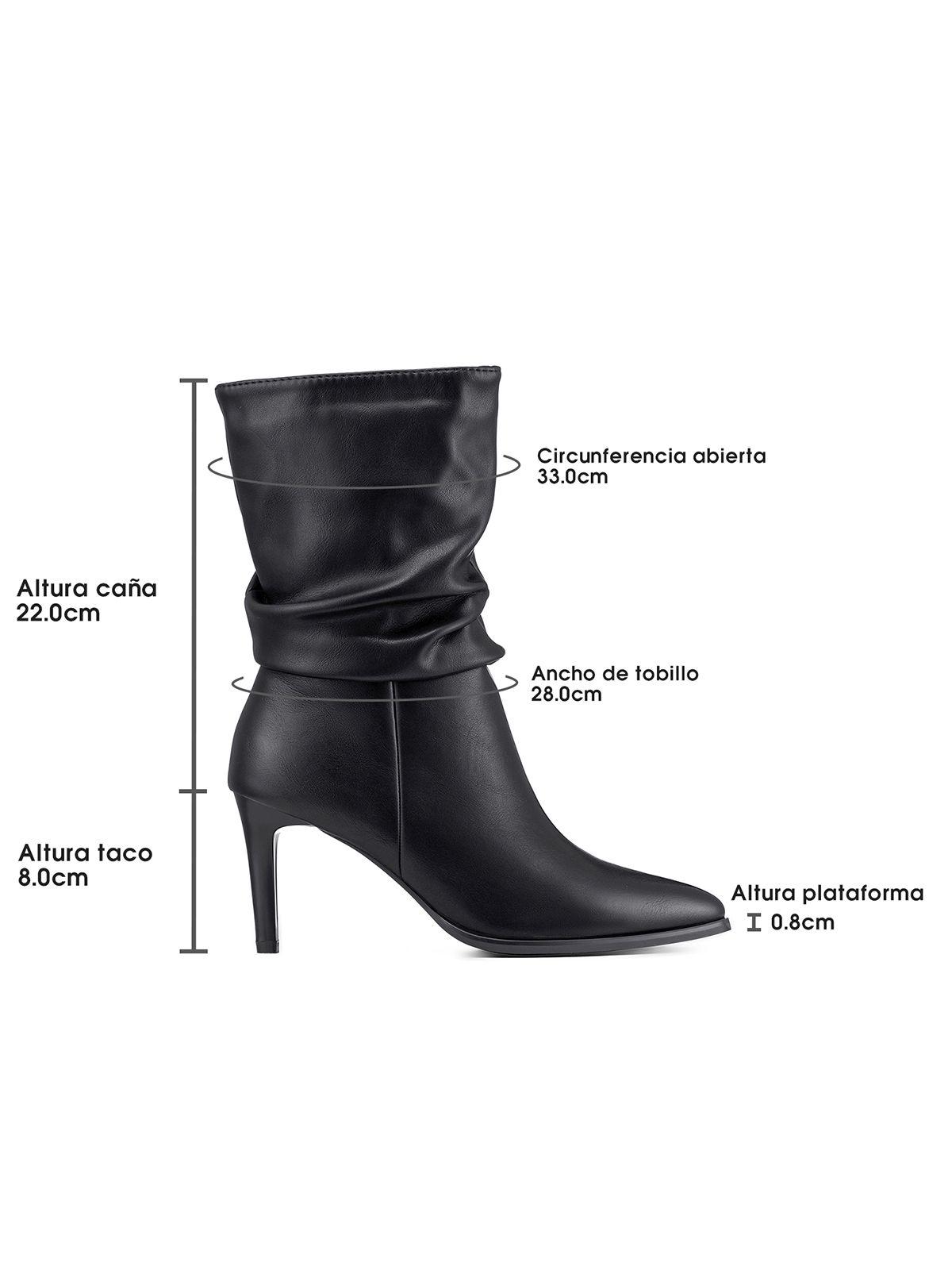 Botín Taco Alto Mujer Urbano PU Weide QBM26-6