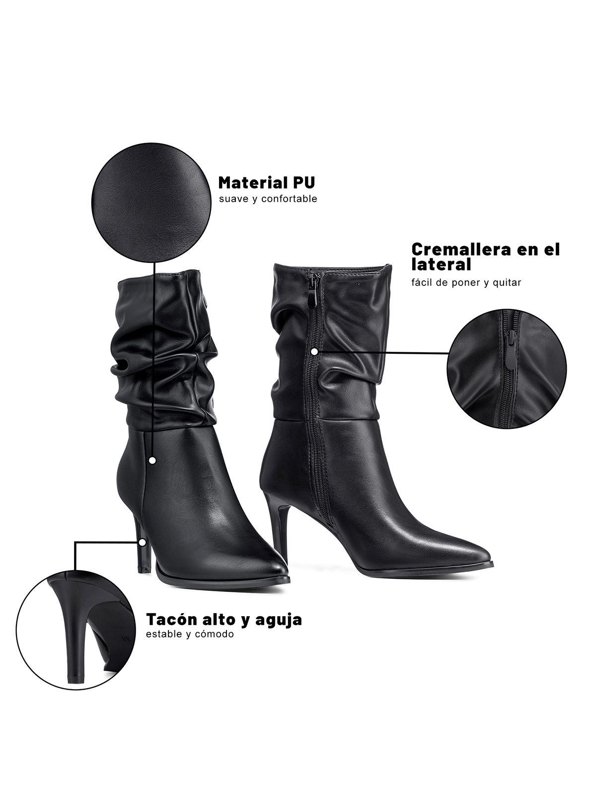 Botín Taco Alto Mujer Urbano PU Weide QBM26-7