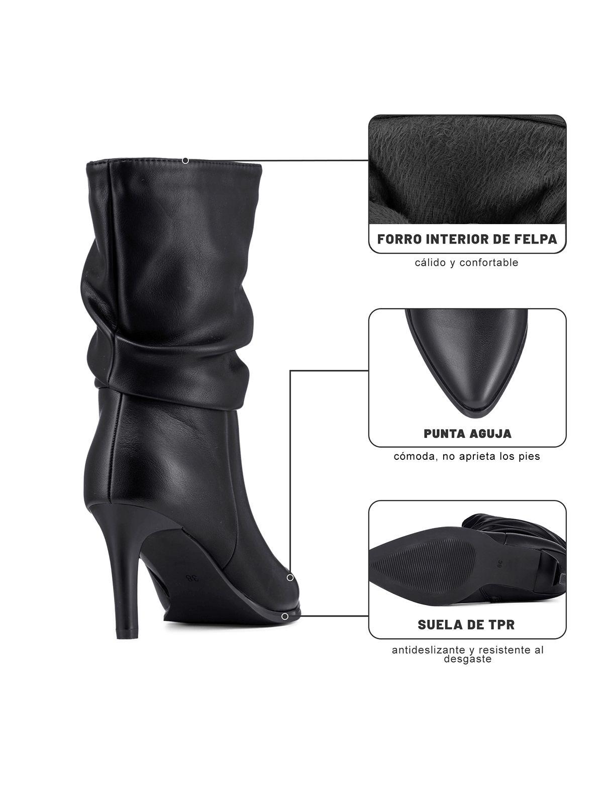 Botín Taco Alto Mujer Urbano PU Weide QBM26-8
