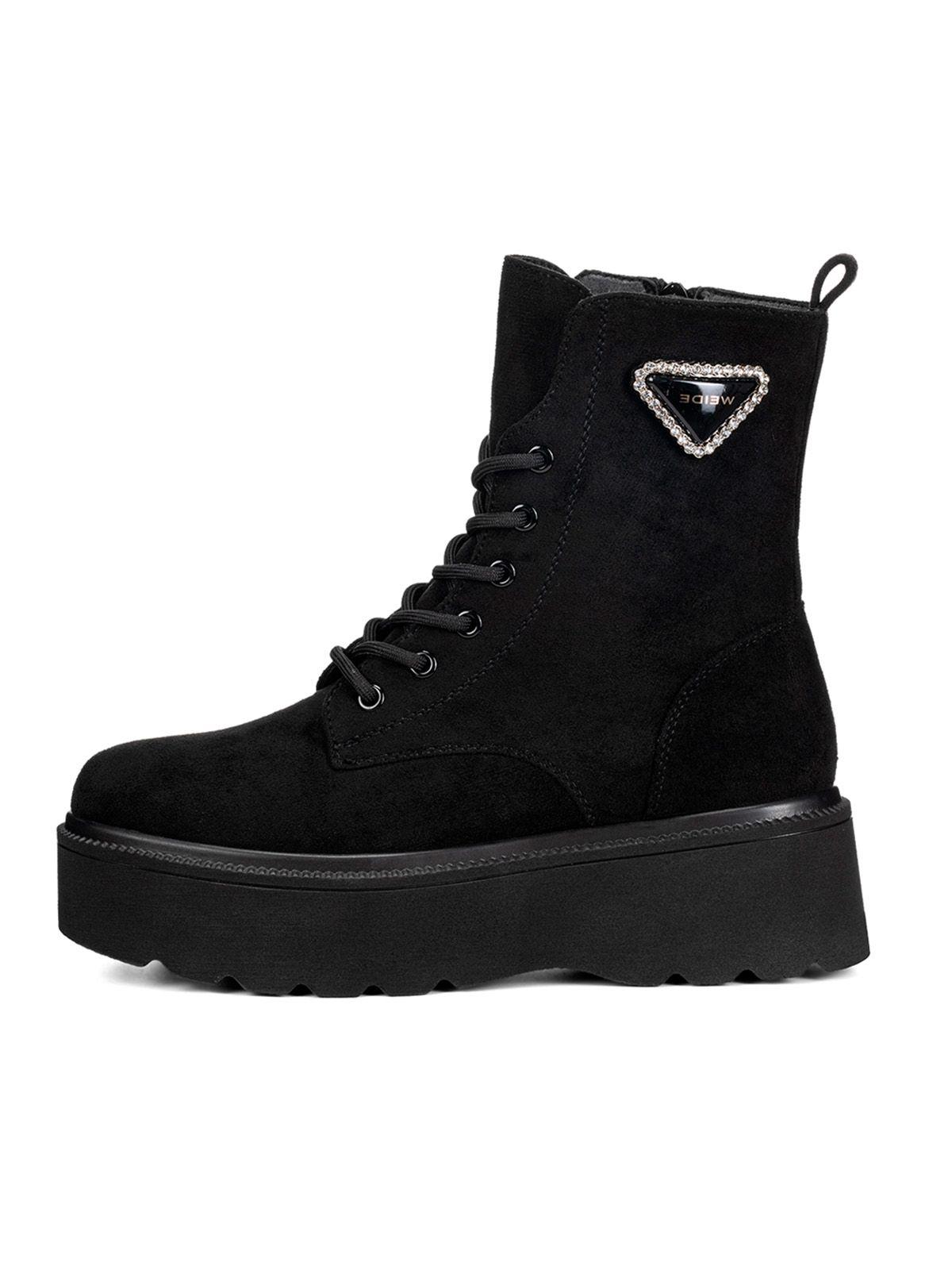 Botin Negro Casual Mujer Weide ZS39-1-2