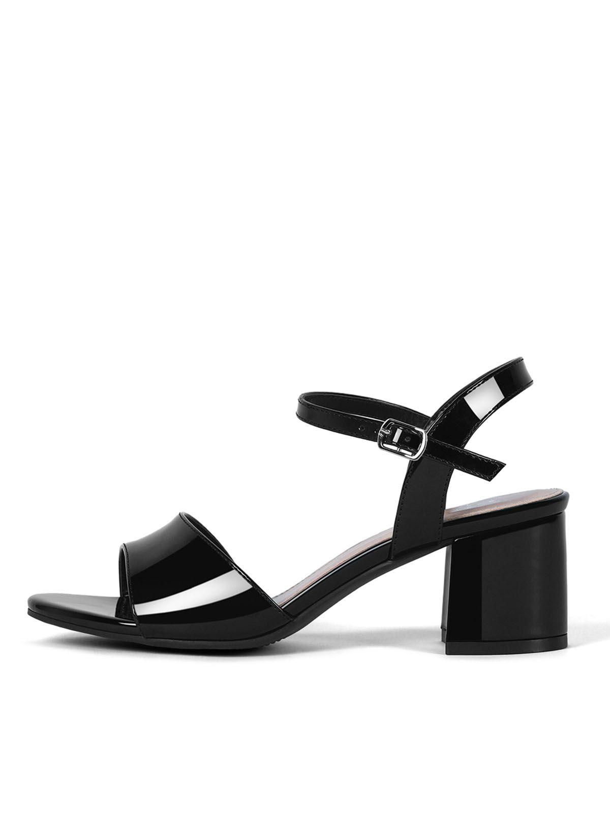 Sandalia Casual Taco Negra Mujer Weide GH64-4