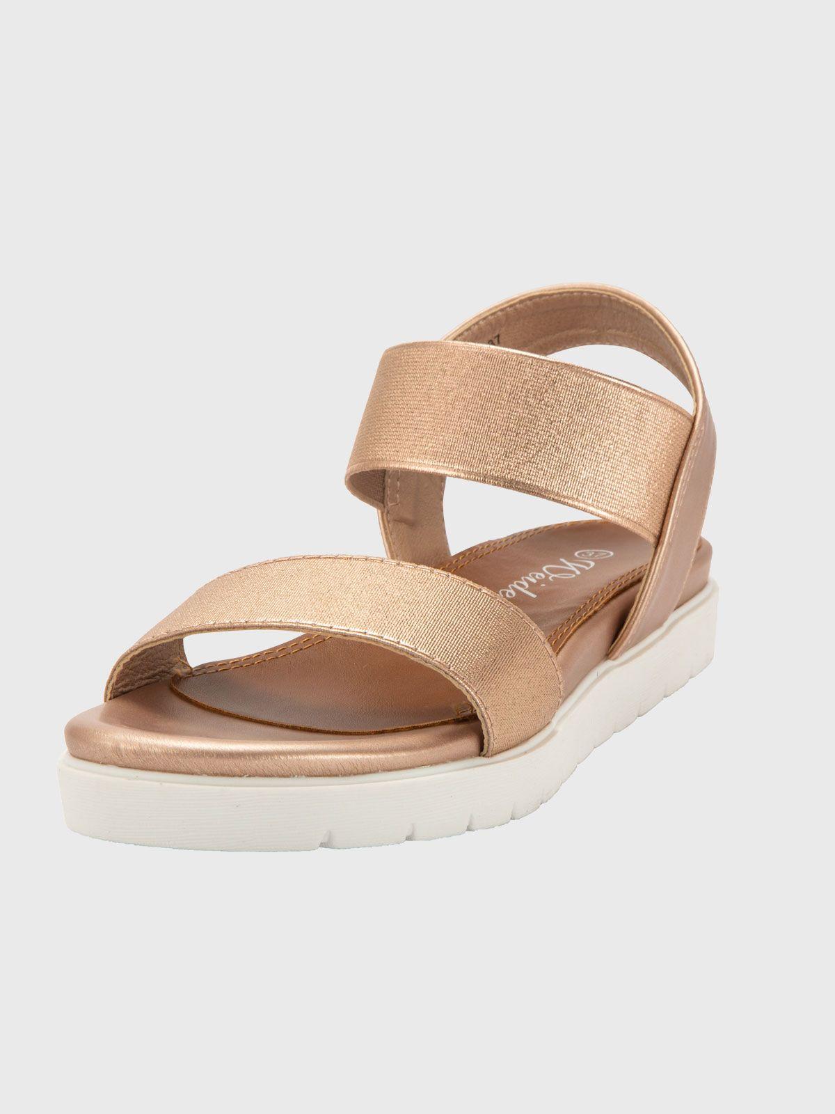 Sandalia Claudina Dorado Weide-0