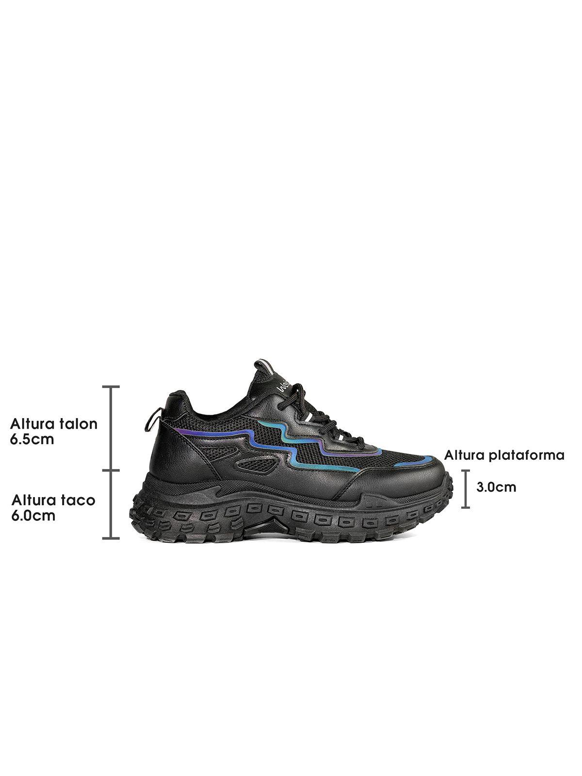 Zapatillas Negro Casual Mujer Weide SL02-6