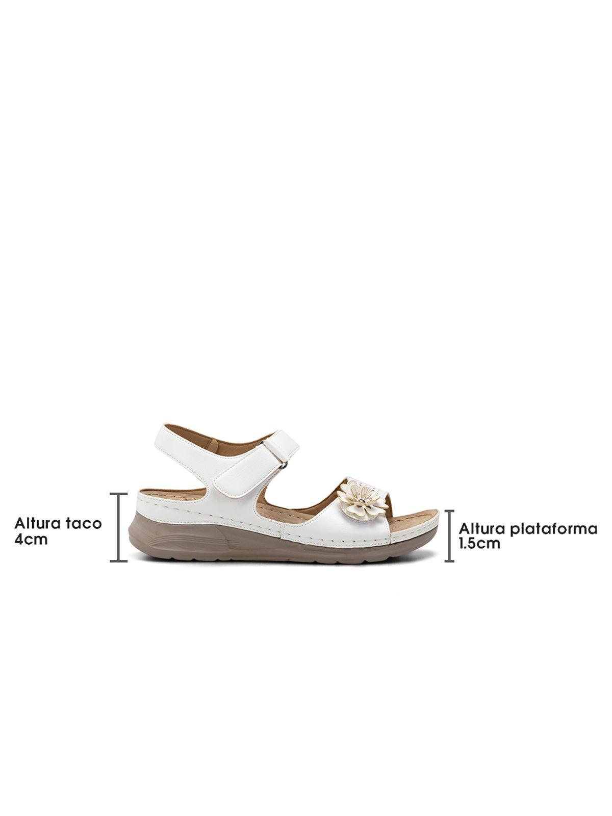 Sandalia Plataforma Blanco Casual JS51 Weide-4