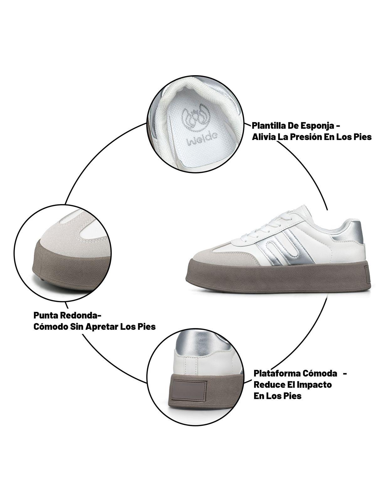 Zapatilla Casual Mujer Urbana Plataforma Confort Weide LT203-7