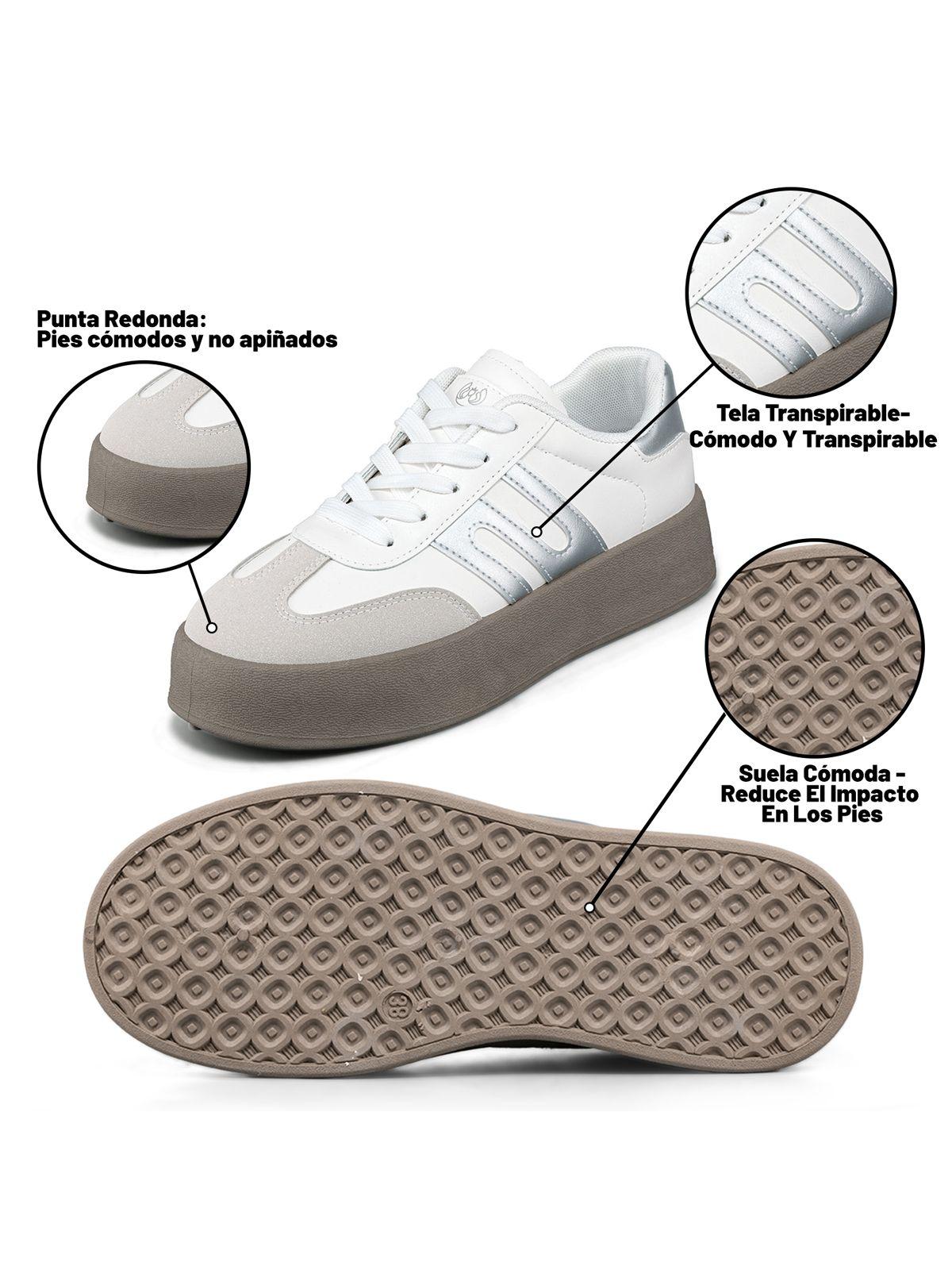 Zapatilla Casual Mujer Urbana Plataforma Confort Weide LT203-7