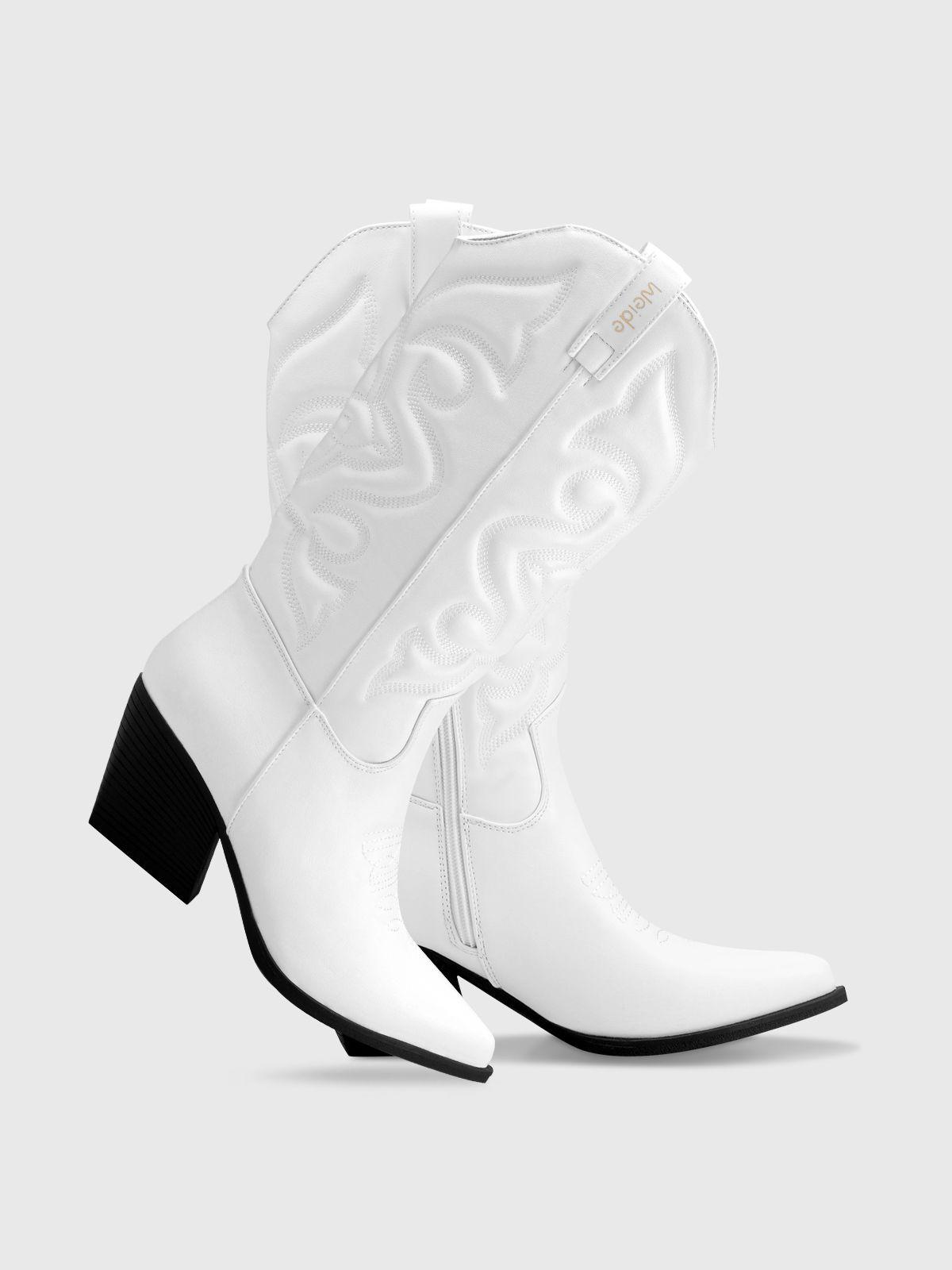 Bota Mujer Aitana  Blanco Weide-4