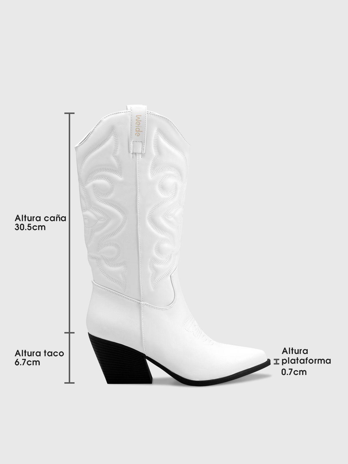 Bota Mujer Aitana  Blanco Weide-5