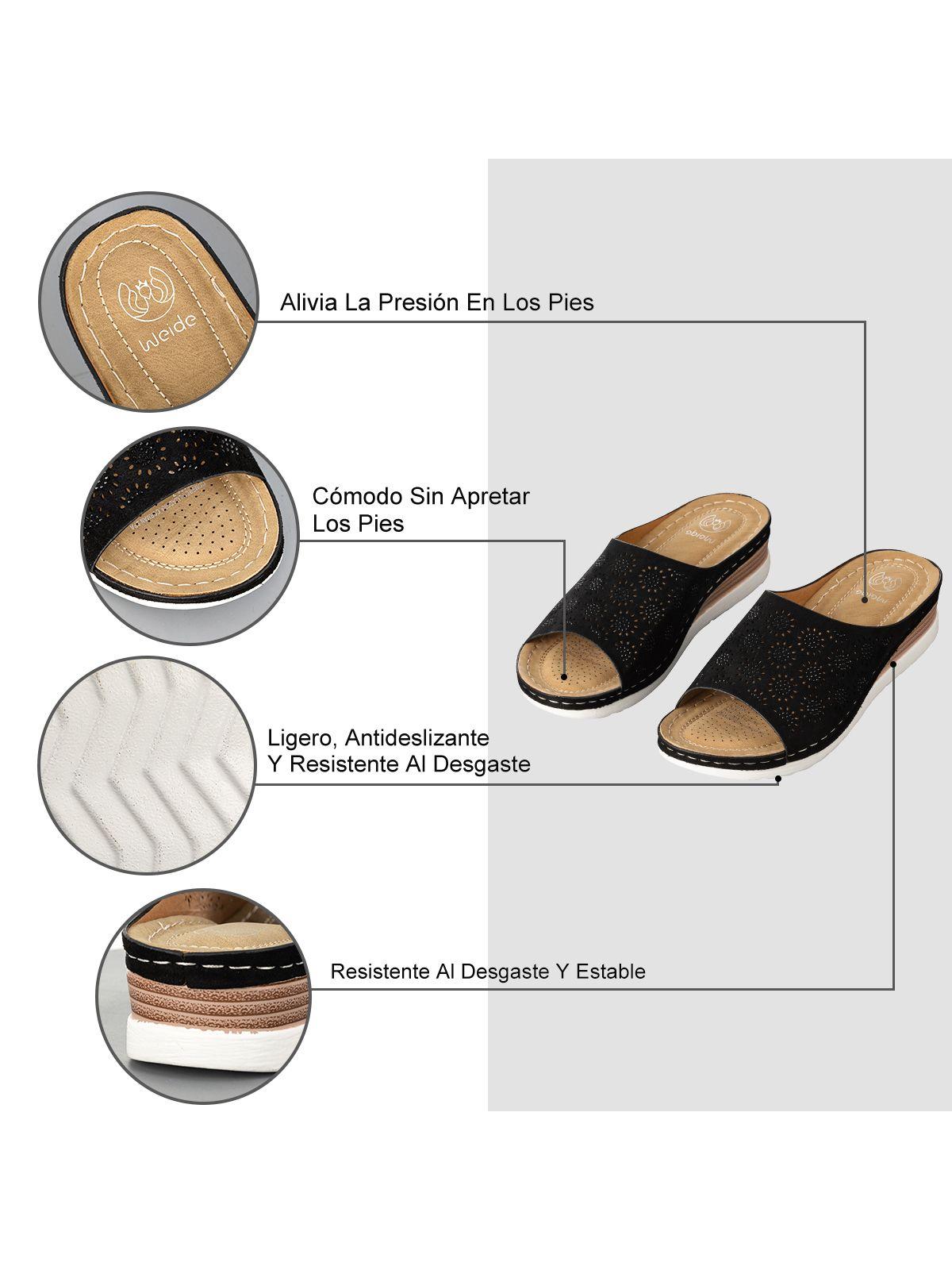 Sandalias Chalas Casual Confort Mujer Taco Cuña Weide QIU365-7